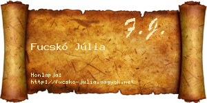 Fucskó Júlia névjegykártya